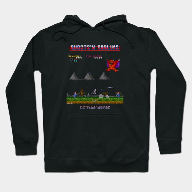 Mod.3 Arcade Ghosts 'n Goblins Video Game Hoodie by parashop